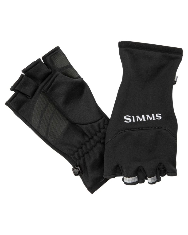 Simms Freestone Half Finger Gloves - Black